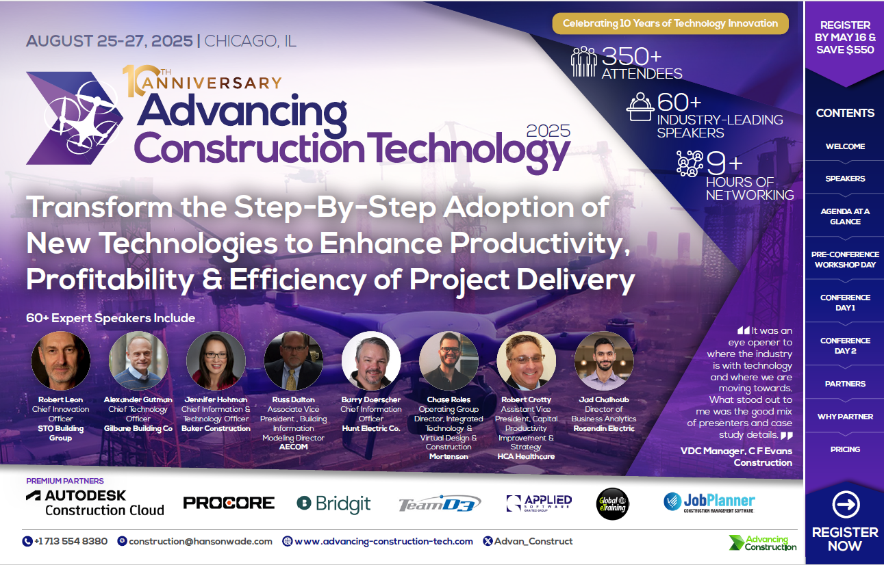 Advancing Construction Technology 2025 - Event Guide Advancing Construction Technology 2025 - Event Guide