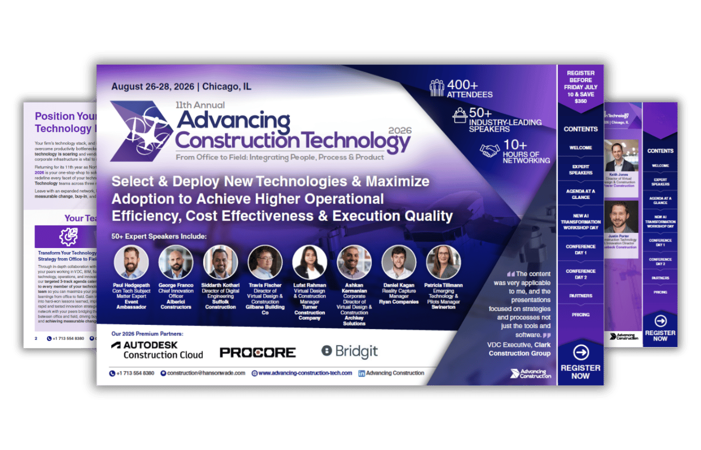 Advancing Construction Technology 2026 brochure image