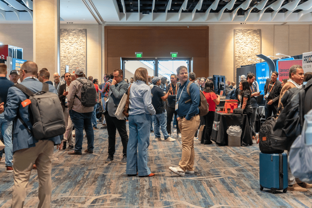 An image of attendees networking at one of our recent events